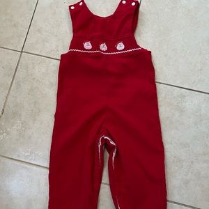 Santa Smocked Overalls